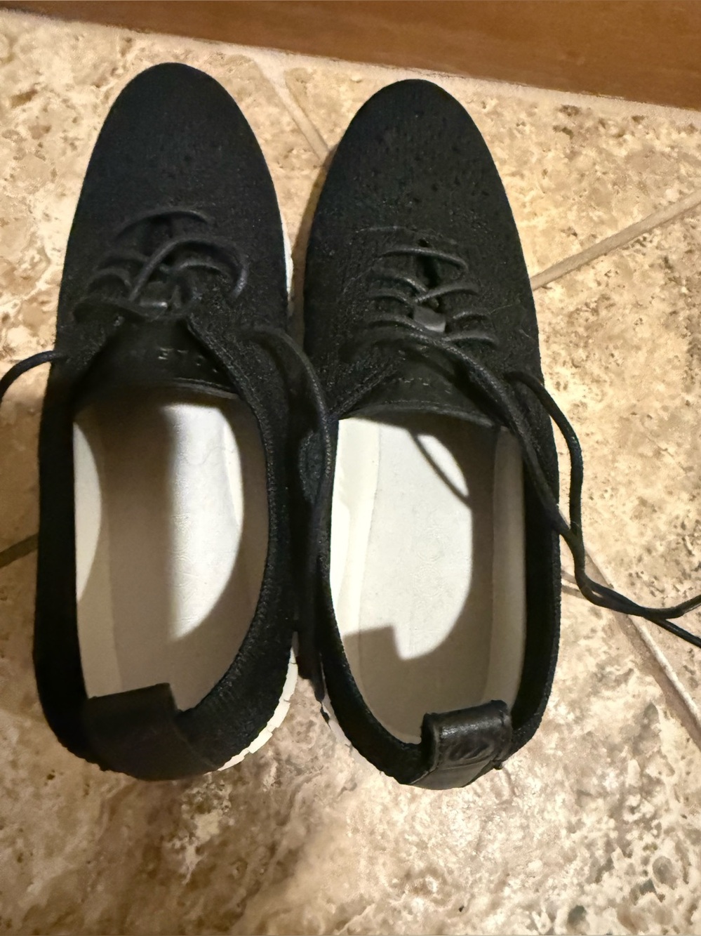 Women's Black Lace-Up Casual Shoes